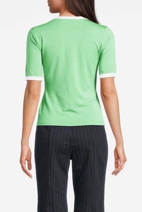 LIGHT STRETCH JERSEY GANNI FITTED T-SHIRT PEAPOD 2