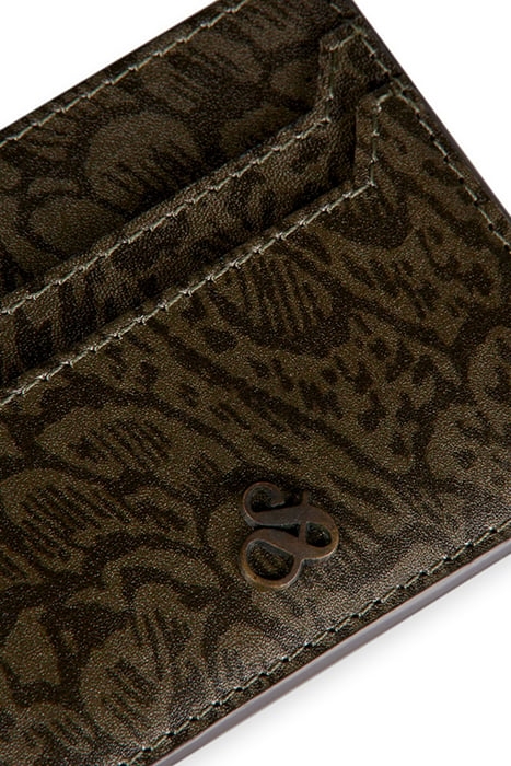 LEATHER CARDHOLDER FEATHER CAMO 3