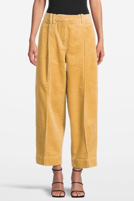 CORDUROY RELAXED PLEATED PANTS TAOS TAUPE 1