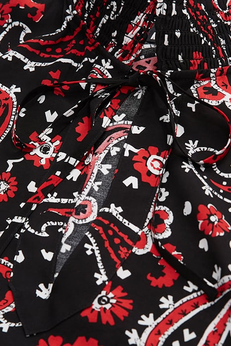 TOP EVASE A COL SMOCKE BLACK - RED 2