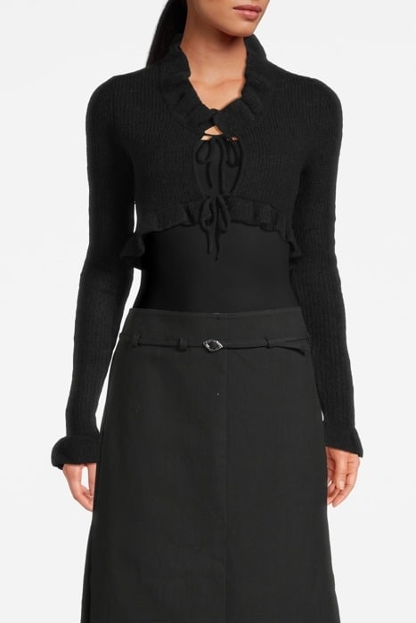 SOFT WOOL BOLERO BLACK 1