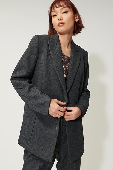 GABARDINE BLAZER ANTHRACITE 1