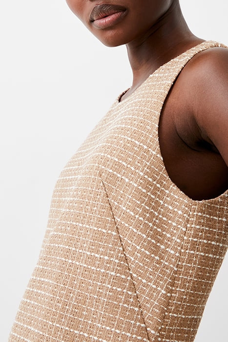 EFFIE BOUCLE SHIFT DRESS BROWN 3