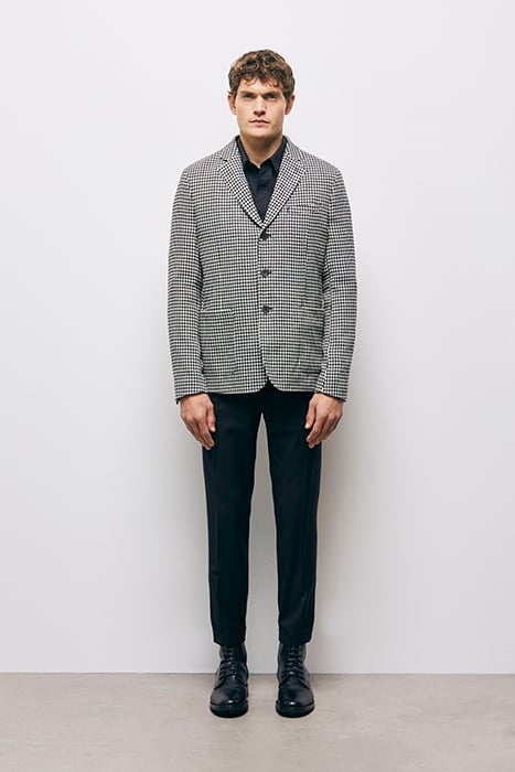 VESTE SEULE MOTIF PIED DE POULE BLACK WHITE 1