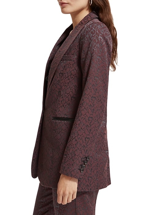 LEOPARD JACQUARD BLAZER LEOPARD JACQUARD BORDEAUX 6