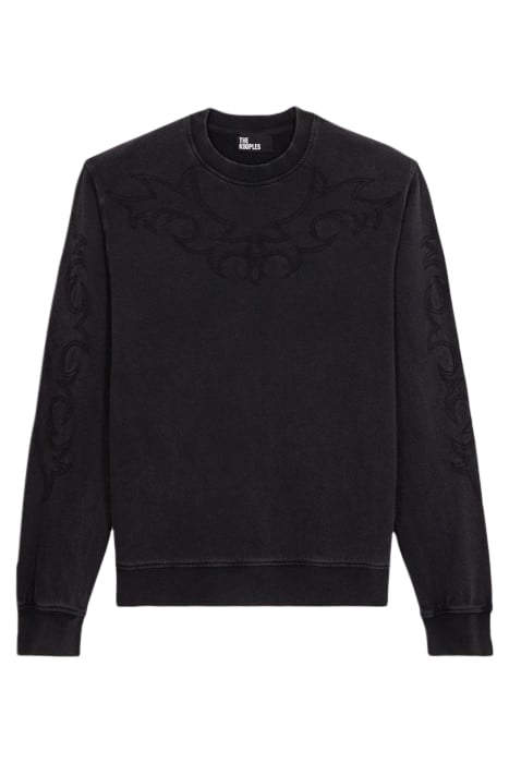 SWEAT WESTERN BLACK WASHED 1