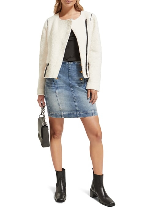 BOUCLE BIKER JACKET SOFT ICE 3