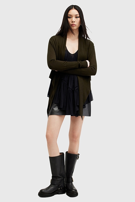 WASSON PIRATE CARDIG TARMAC GREEN 5