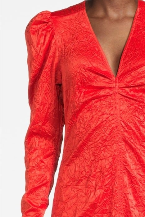 CRINKLED SATIN LONG DRESS GRENADINE 4