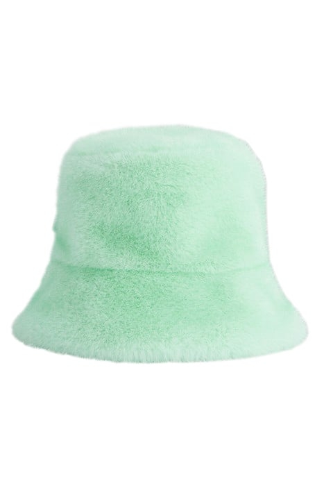 FLETCHER BUCKET HAT MINT FAUX FUR 1