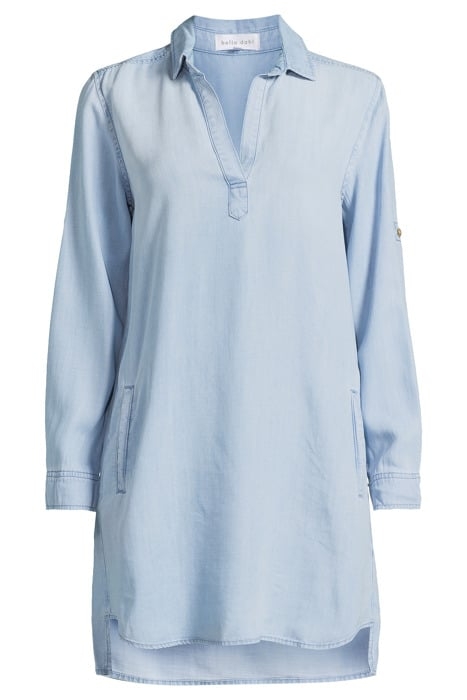 LONG SLEEVE A-LINE DRESS CARIBBEAN WASH 3