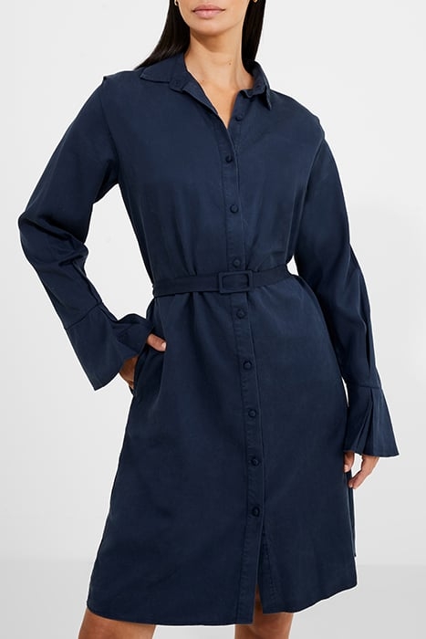 ANDREA LYOCELL LS SHIRT DRESS BLUE 1