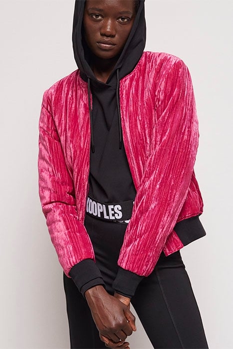 BLOUSON EN VELOUR CRINKLE PINK 6