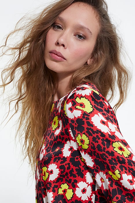 ROBE LONGUE WILD BLOSSOM RED / YELLOW 4