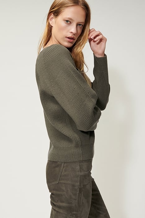 CUT-OUT PULLOVER GREYISH KHAKI 4