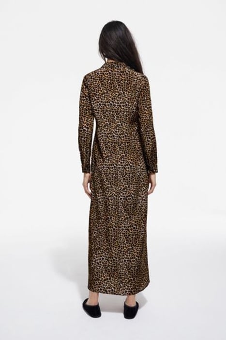 ROBE LONGUE PETIT LEO SOIE LEOPARD 2