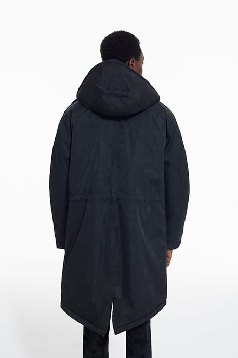 PARKA WITH FAKE SHEEP LINING BLACK 2