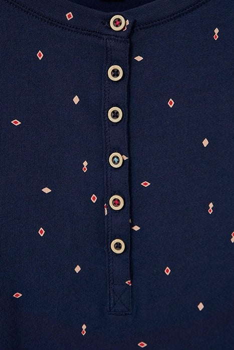GEO PRINTED HENLEY PJ TOP NAVY 4