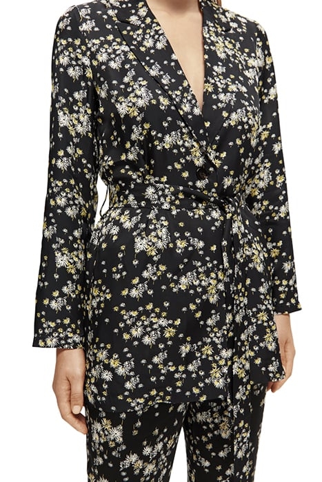 PRINTED DRAPEY BLAZER DANDELION BLACK 6