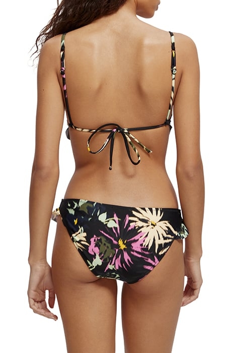 BIKINI BOTTOM WITH RUFFLE ASTER BLACK 2
