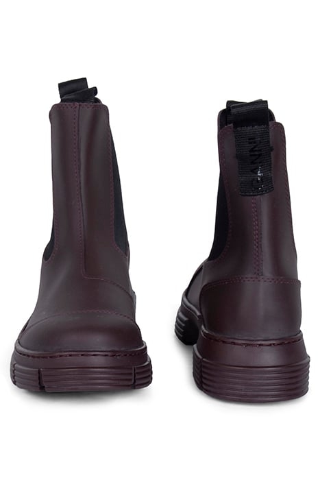 RECYCLED RUBBER CITY BOOT BURGUNDY 2