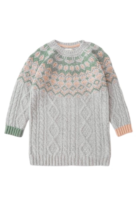 CABLE AND POM KNITTED DRE GREY 1