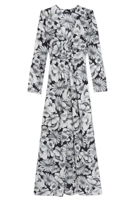 ROBE LONGUE EN ROMANTIC GARDEN BLACK WHITE 3