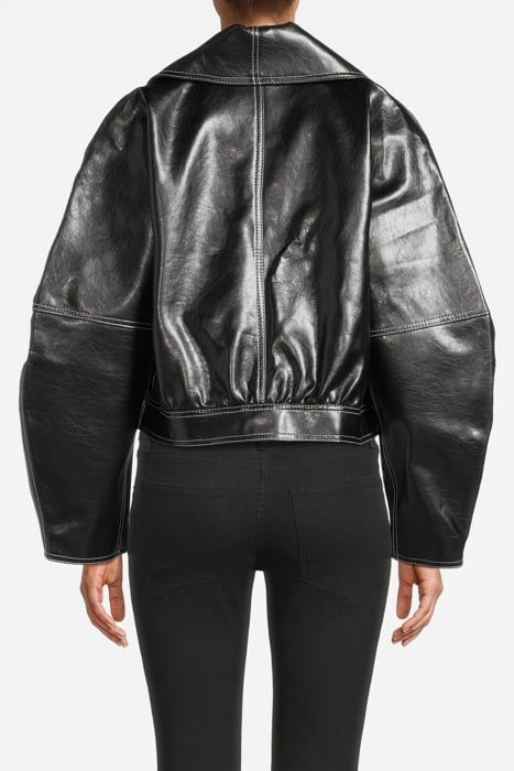 FUTURE COATED CURVED SLEEVE JACKET BLACK 2