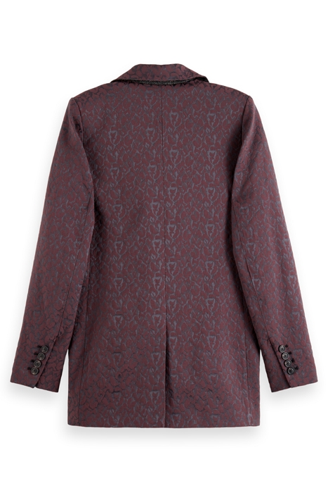 LEOPARD JACQUARD BLAZER LEOPARD JACQUARD BORDEAUX 5