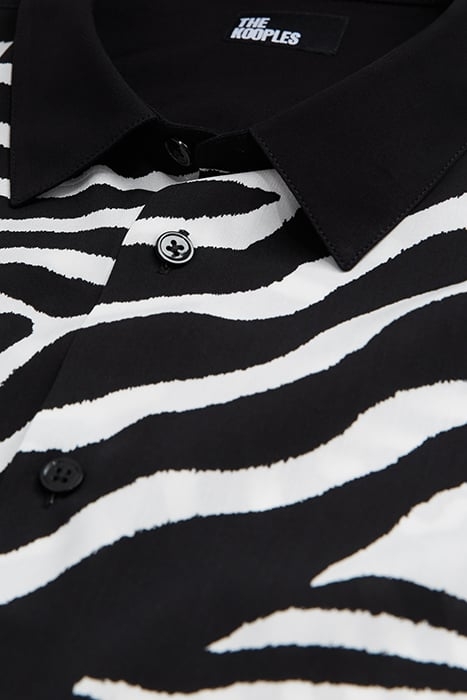 CHEMISE BI-COLORE PRINT ZEBRA BLACK WHITE 6