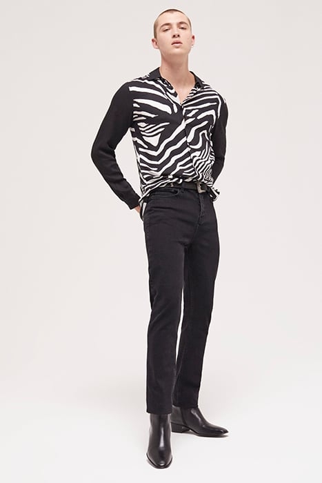 CHEMISE BI-COLORE PRINT ZEBRA BLACK WHITE 4
