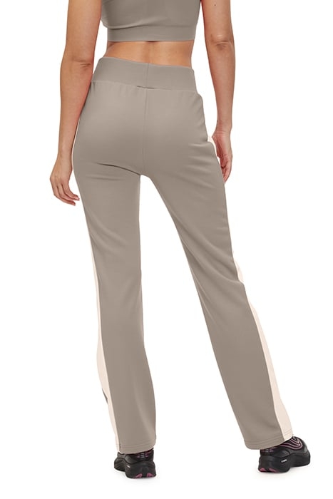 TISENS HIGH WAIST TRACK PANTS MOCHA MERINGUE-SILVER PEONY 2