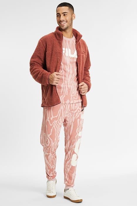 BRAUNLAGE SHERPA FLEECE JACKET MARSALA 3