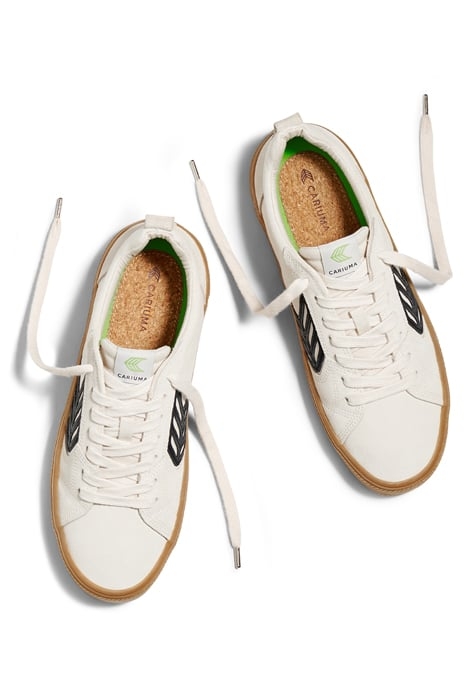 UNISEX CATIBA PRO SKATE GUM WHITE SUEDE AND CANVAS SNEAKER 3