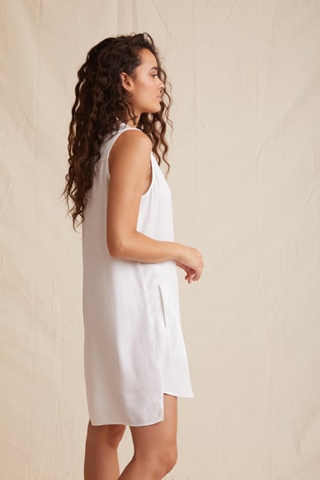 SLEEVELESS A-LINE DRESS WHITE 3