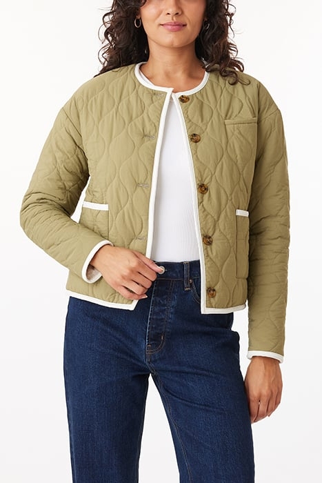 REVERSIBLE JACKET EGGNOG/OLIVE 3