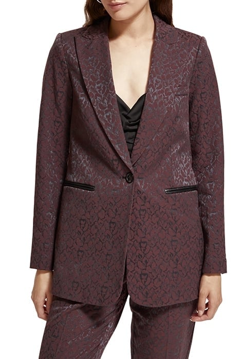 LEOPARD JACQUARD BLAZER LEOPARD JACQUARD BORDEAUX 1