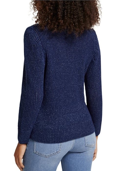 PUFFED SLEEVED PULLOVER NAVY BLUE 2