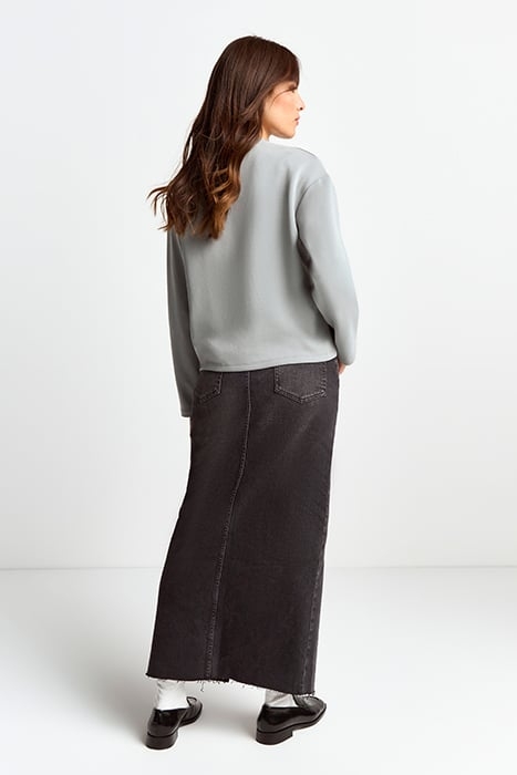 T PEACHED CREW PEBBLE GREY 2