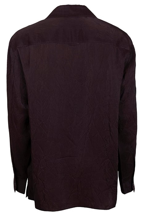 CRINKLED RESORT SHIRT DARK CHOCO 2