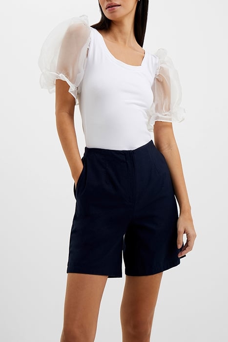 ROSANA COTTON MIX ORGANZA TOP WHITE 1