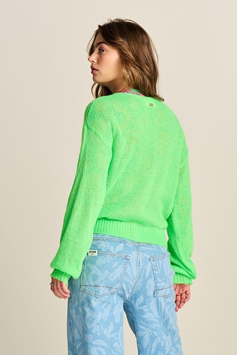 CARDIGAN - NEON GREEN GREEN 2