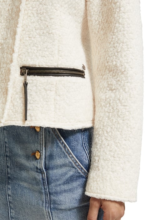 BOUCLE BIKER JACKET SOFT ICE 8