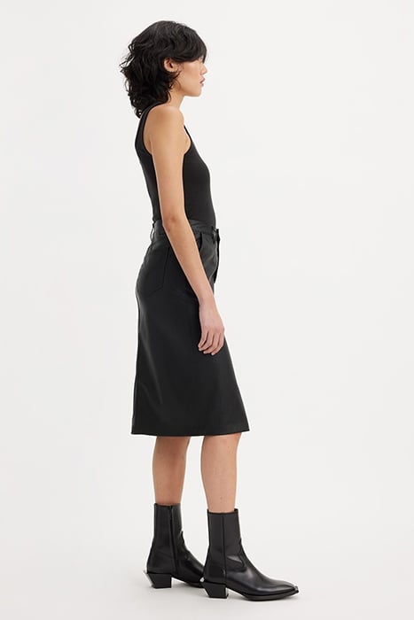 FAUX LEATHER SKIRT BLACK 5