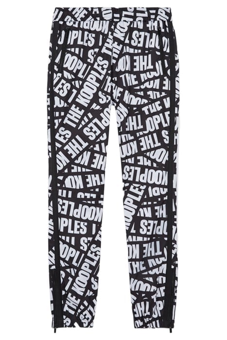 JOGPANT TAPE ALLOVER LOGO BLACK / WHITE 1