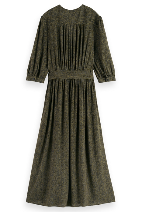 MIDI WRAP DRESS LEOPARD SPOT GREEN 4