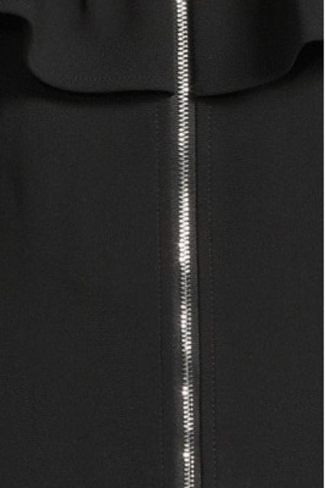 BONDED CREPE STRAP MINI DRESS BLACK 5