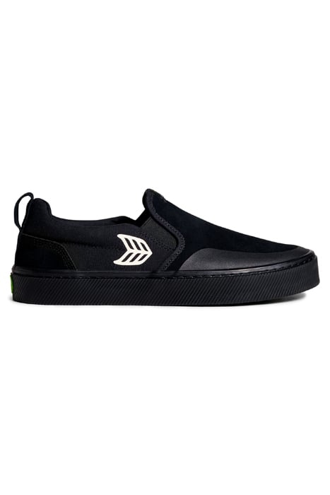 SLIP ON SKATE PRO ALL BLACK SUEDE AND CANVAS SNEAKER 1