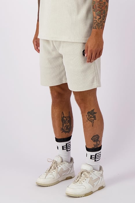 MONOGRAM WAFFLE SHORTS GREY 3
