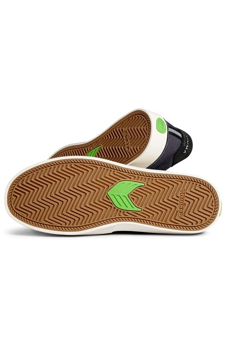 NAIOCA SKATE JET BLACK SUEDE DARK GREY CANVAS SNEAKER 4